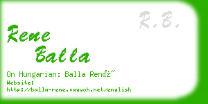 rene balla business card